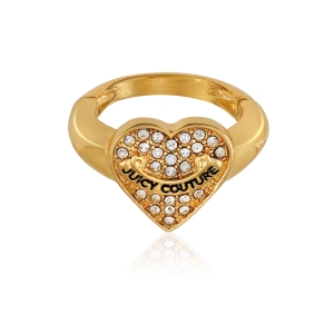 Anillos Juicy Couture Bling Logo Heart Mujer Dorados | EDXA39865