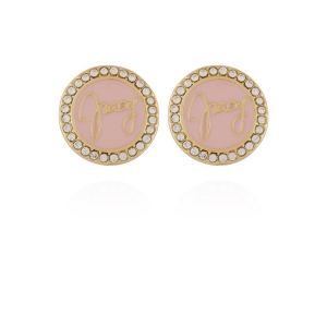 Aretes Juicy Couture Circle Rhinestone Stud Mujer Rosas | FGST21035