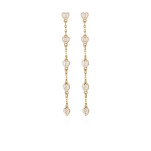 Aretes Juicy Couture Heart Charm Dangle Drop Mujer Dorados | CWZI94318
