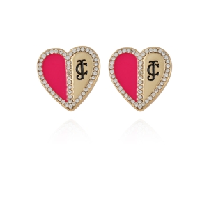 Aretes Juicy Couture Twotone Heart Stud Mujer Dorados | EMAJ21093