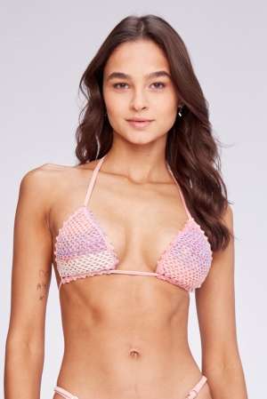 Arriba De Bikini Juicy Couture Capittana Kendall Mujer Rosas Claro | UTWX84723