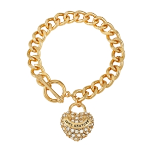 Brazalete Juicy Couture Bling Heart Toggle Mujer Dorados | RKYL49320