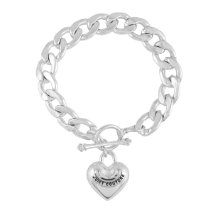 Brazalete Juicy Couture Heart Pendant Mujer Plateados | TRLE19674