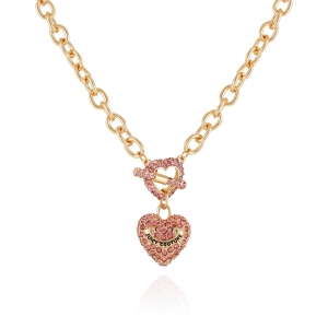 Collar Juicy Couture Bling Heart Pendant Charm Mujer Dorados | SJTL78490