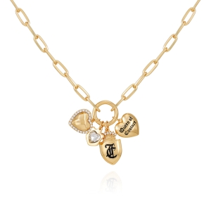 Collar Juicy Couture Layered Multi Charm Mujer Dorados | HINP86527