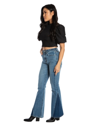 Jeans Juicy Couture Malibu Flare with Hem Detail Mujer Azules | ZAEY52187