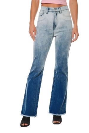 Jeans Juicy Couture Malibu Ombre Flare Mujer Azules Claro | JUMD73291