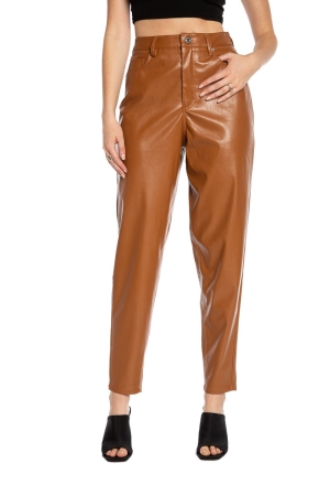Pantalon Juicy Couture Faux Cuero Rodeo Barrel Leg Mujer Marrom | PFDL73240
