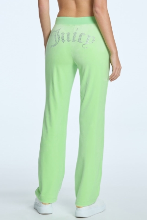 Pantalones Deportivos Juicy Couture OG Big Bling Velour Mujer Sour Apple | RQEW03617