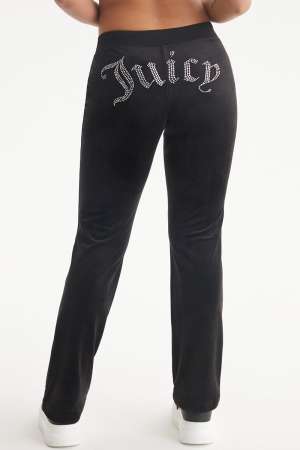 Pantalones Deportivos Juicy Couture OG Big Bling Velour Mujer Liquorice | SPKE83042