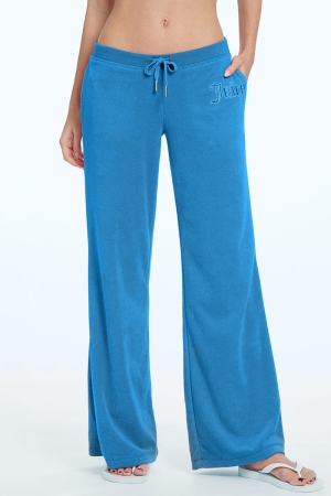 Pantalones Deportivos Juicy Couture Tonal Towel Terry Mujer Azules | AVNJ97421