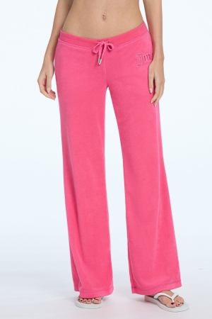 Pantalones Deportivos Juicy Couture Tonal Towel Terry Mujer Rosas | BDIZ69170