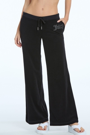 Pantalones Deportivos Juicy Couture Tonal Towel Terry Mujer Liquorice | XSRI34689