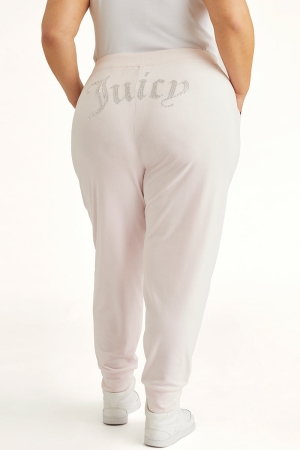Pantalones Jogger Juicy Couture Plus-Size Big Bling Velour Jogger Mujer Soft Glow | MSFT69027