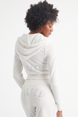 Sudadera con Capucha Juicy Couture OG Big Bling Velour Mujer Angel | SARJ75342