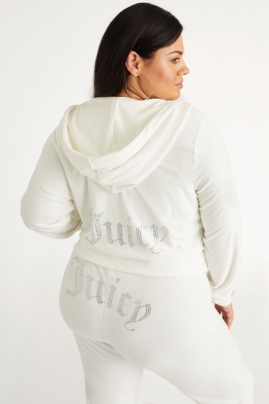 Sudadera con Capucha Juicy Couture Plus-Size OG Big Bling Velour Mujer Angel | QELN32498